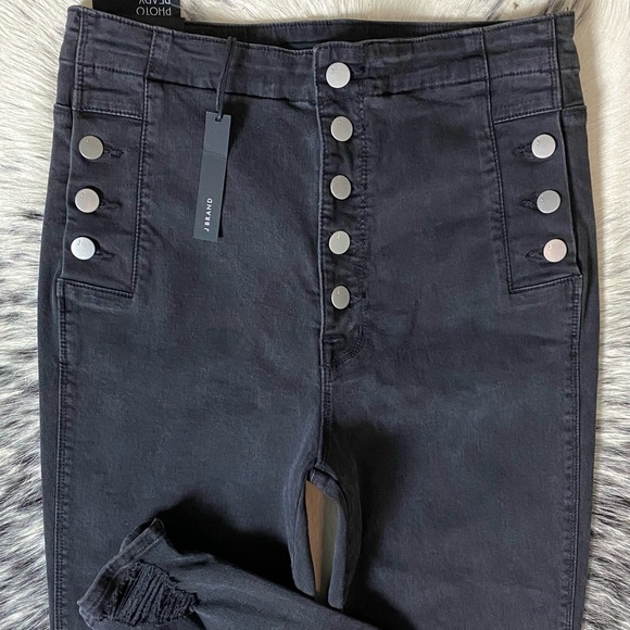 J BRAND NATASHA HIGH-RISE BELLATRIX DESTRUCT SZ 30 - Picture 7 of 14